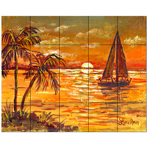 Lou Ann "Sunset Sailboat"